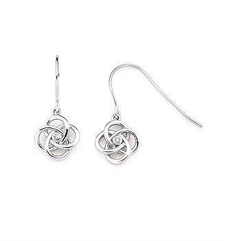 Sterling Silver Celtic Knot Dangle Earrings