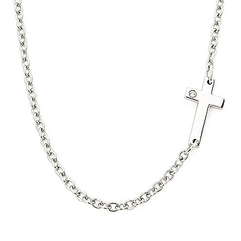 Sterling Silver Sideways Cross