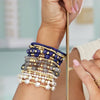 Bliss 2mm Gold Filled Bead Bracelet in Lapis