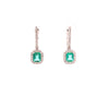 Emerald Dangle Huggie Earrings