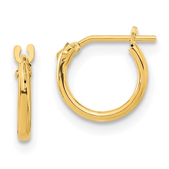 Tiny Gold Hoop Earrings | 14kt