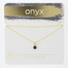 Onyx Gem Carded Necklace