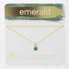 Emerald Gem Carded Necklace