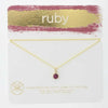 Ruby Gem Carded Necklace