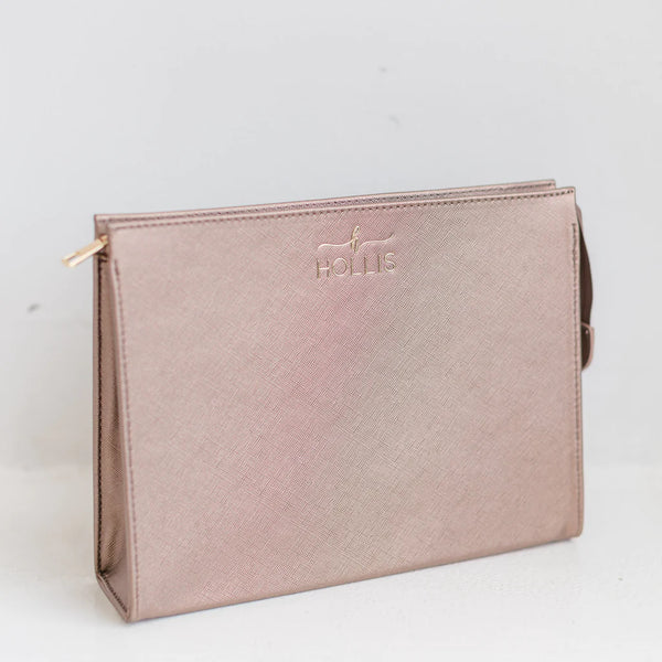 Metallic Mocha Accessory Pouch - FINAL SALE
