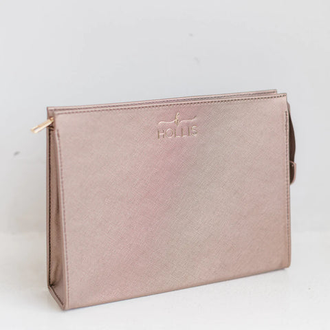 Metallic Mocha Accessory Pouch - FINAL SALE