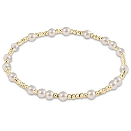 Hope Unwritten Gold Filled Bead Bracelet in Pearl - 4mm