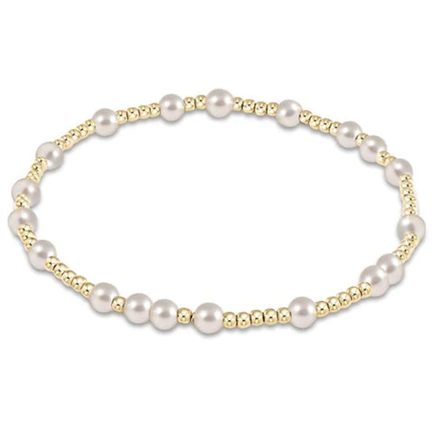 Hope Unwritten Gold Filled Bead Bracelet in Pearl - 4mm