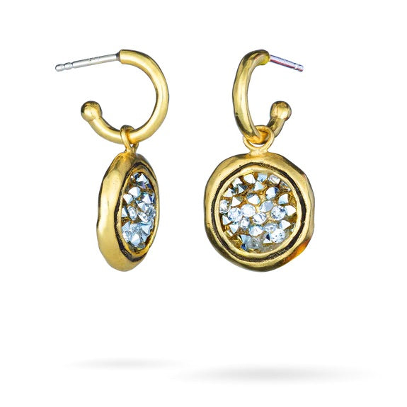 Kristal Huggie Drop Earrings
