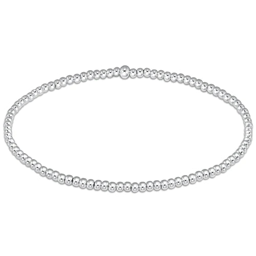 Classic 2mm Sterling Silver Bead Bracelet | enewton extends