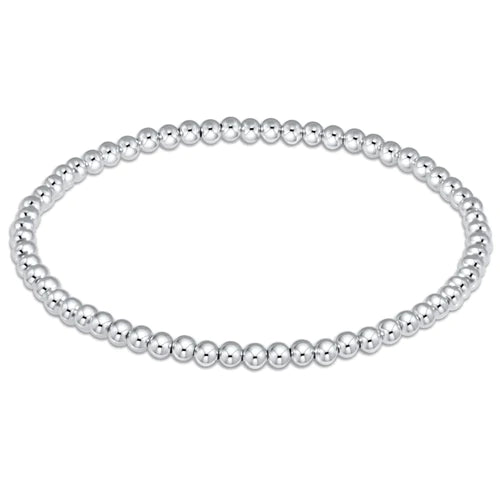 Classic 3mm Sterling Silver Bead Bracelet | enewton extends