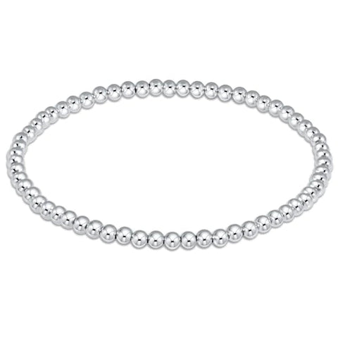 Classic 3mm Sterling Silver Bead Bracelet | enewton extends