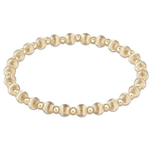 Dignity Grateful Pattern 4mm Gold Filled Bead Bracelet | enewton extends