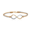 Infinity Bracelet | Two Tone with Gold Wraps
