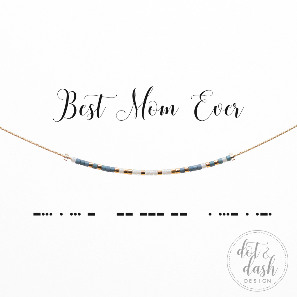 Best Mom Ever Morse Code Necklace