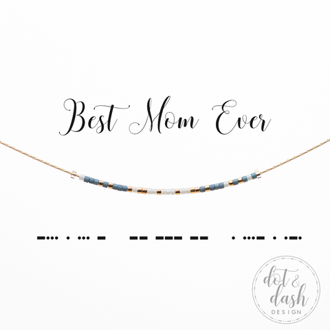 Best Mom Ever | Morse Code Necklace