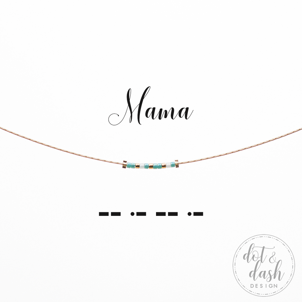 Mom morse code necklace store