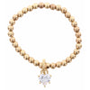 Kids Gold Beaded Bracelet with Charm