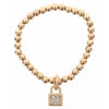 Kids Gold Beaded Bracelet with Charm