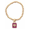 Kids Gold Beaded Bracelet with Charm