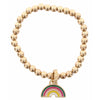 Kids Gold Beaded Bracelet with Charm