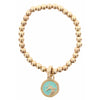 Kids Gold Beaded Bracelet with Charm