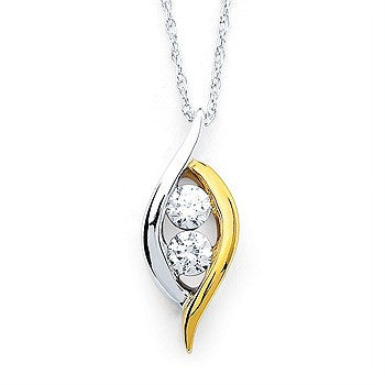 Two Stone Diamond Pendant