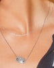 Baguette Elisa Pendant Necklace in Drusy