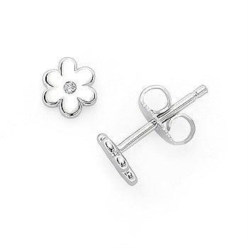 Little Diva Flower Diamond Stud Earrings