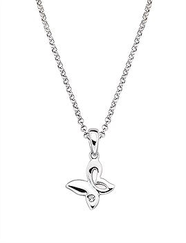 Little Diva Butterfly Diamond Pendant Necklace