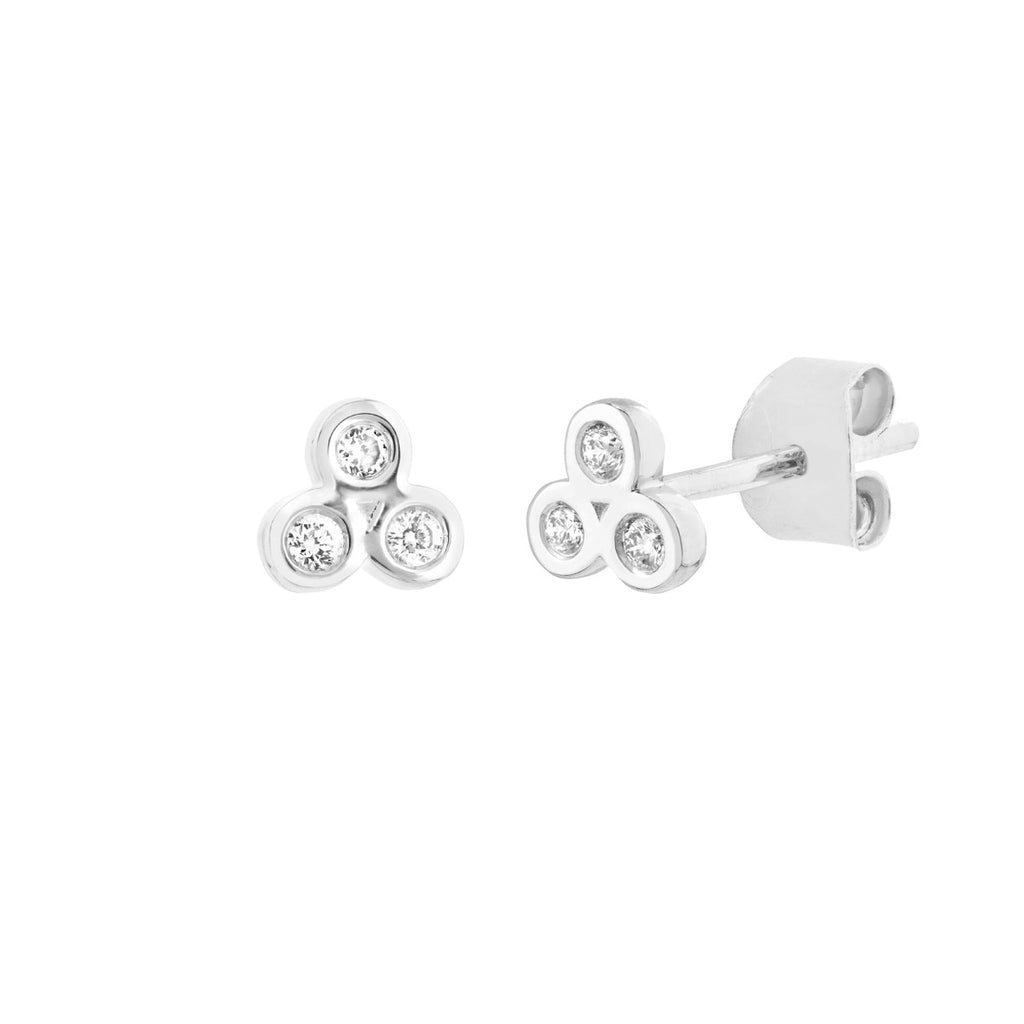 Trinity Diamond Stud Earrings