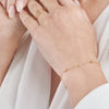 Alternating Diamond & Gold Bead Bracelet
