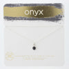 Onyx Gem Carded Necklace