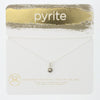 Pyrite Gem Carded Necklace