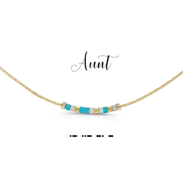 Aunt Morse Code Necklace