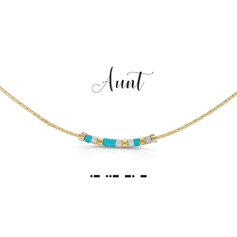 Aunt Morse Code Necklace
