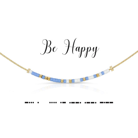 Be Happy | Morse Code Necklace