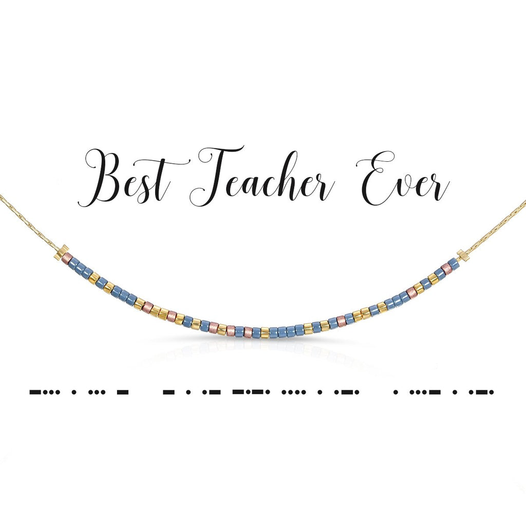 Best Teacher Ever | Morse Code Necklace