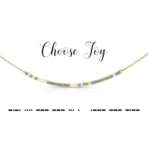 Choose Joy | Morse Code Necklace