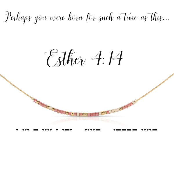 Esther 4:14 {Perhaps You Were Born For Such A Time As This} | Morse Code Necklace