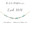 Exodus 14:14 {The Lord Will Fight For You} | Morse Code Necklace