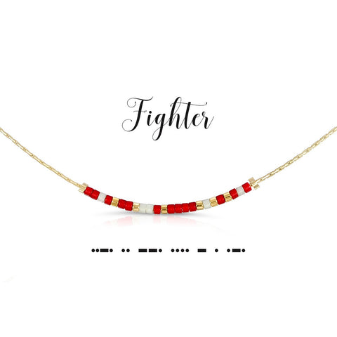 Fighter | Morse Code Necklace