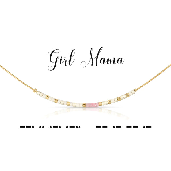 Girl Mama Morse Code Necklace