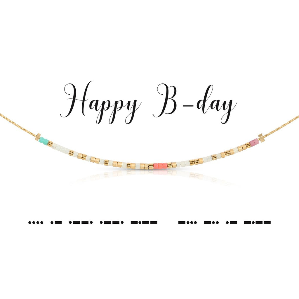 Happy B-Day | Morse Code Necklace
