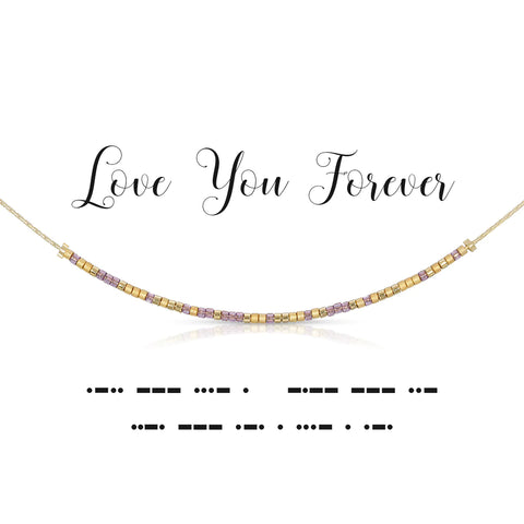 Love You Forever Morse Code Necklace
