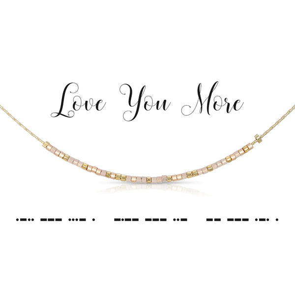 Love You More Morse Code Necklace