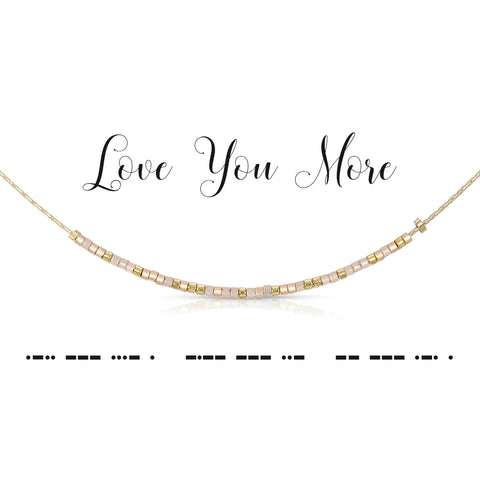 Love You More Morse Code Necklace
