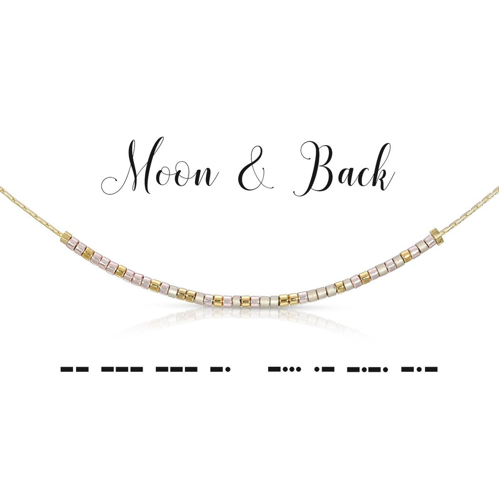 Moon and Back | Morse Code Necklace