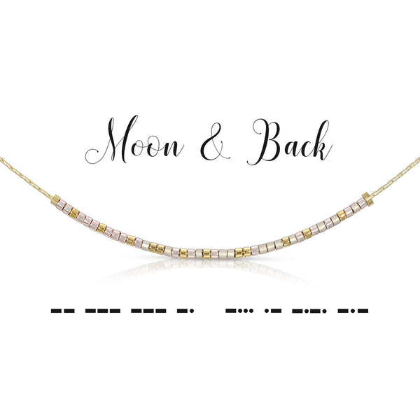 Moon and Back | Morse Code Necklace
