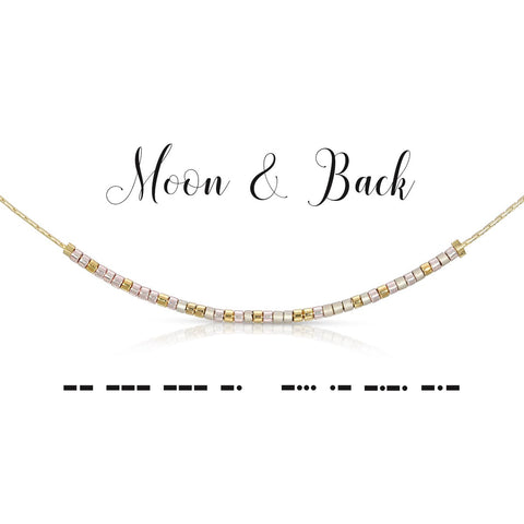 Moon and Back | Morse Code Necklace